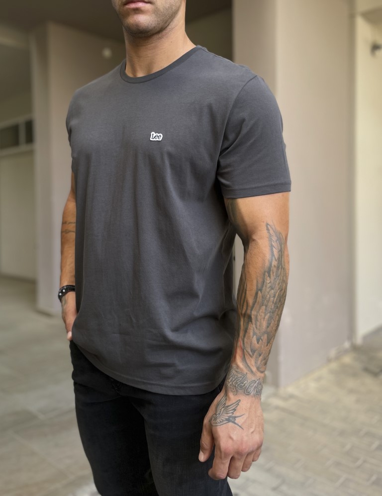 Lee ανδρικό μπλουζάκι ανθρακί SS Pach Logo Tee L60UFQON φωτογραφία